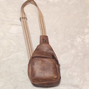 Tan Leather Belt Bag